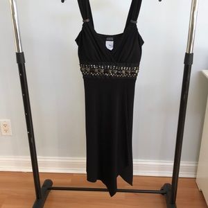 Black Dress with beading.